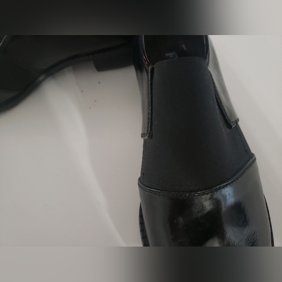 Vintage Rare Floran's women's patent Italian shoes rubber sole slip on Sz 36.5 - Picture 3 of 6